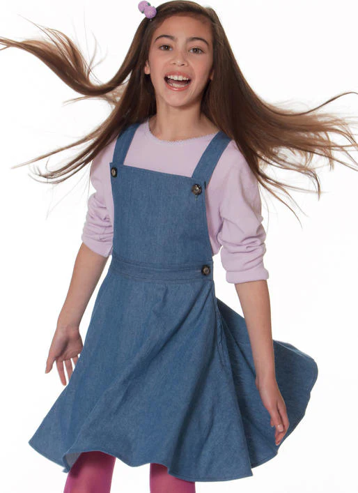 M7459 Children's/Girls' Jumpers and Overalls (size: 7-8-10-12-14) - Image 3