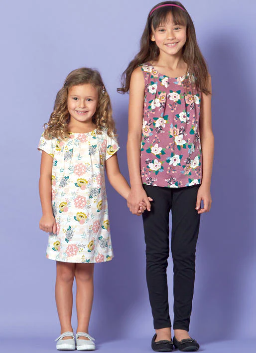 M7709 Children/Girls' Tops, Dresses and Leggings (size: 7-8-10-12-14) - Image 2