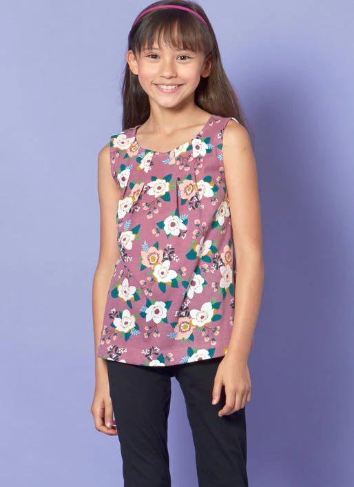 M7709 Children/Girls' Tops, Dresses and Leggings (size: 7-8-10-12-14) - Image 3