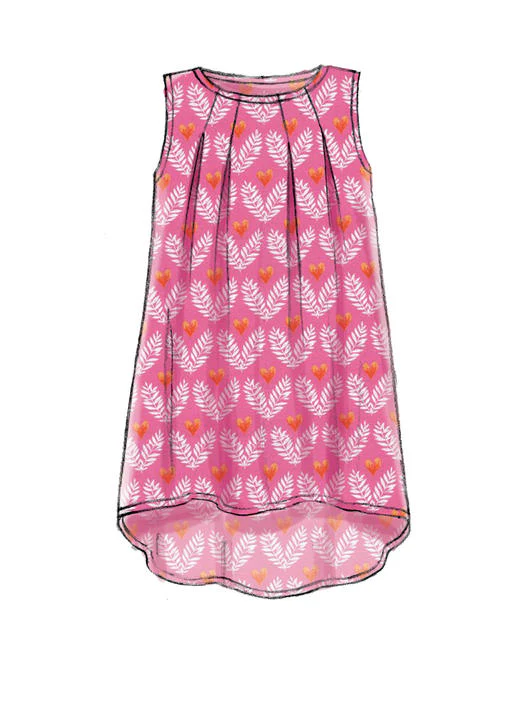 M7709 Children/Girls' Tops, Dresses and Leggings (size: 7-8-10-12-14) - Image 6
