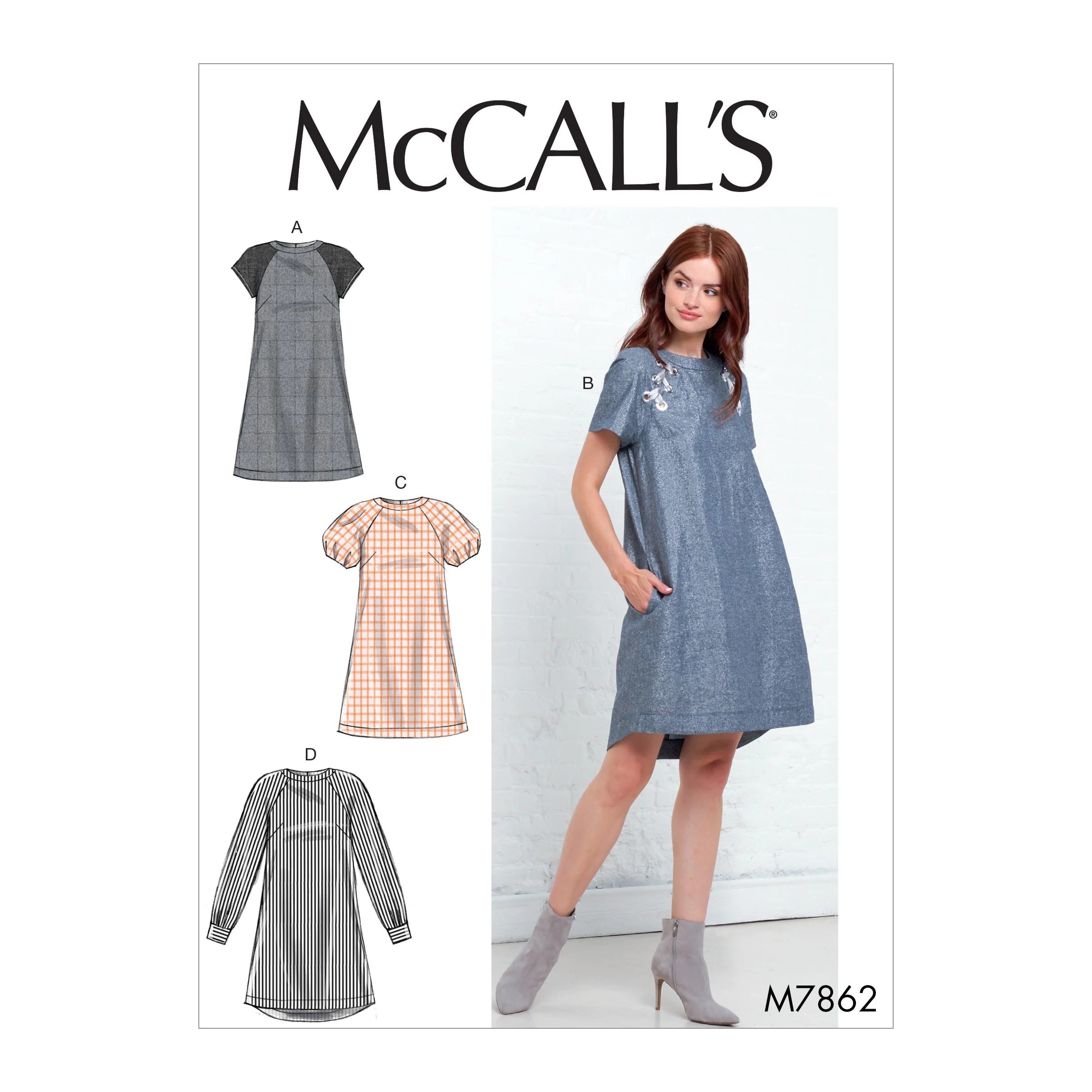 M7862 Misses' Dresses (size: 14-16-18-20-22)
