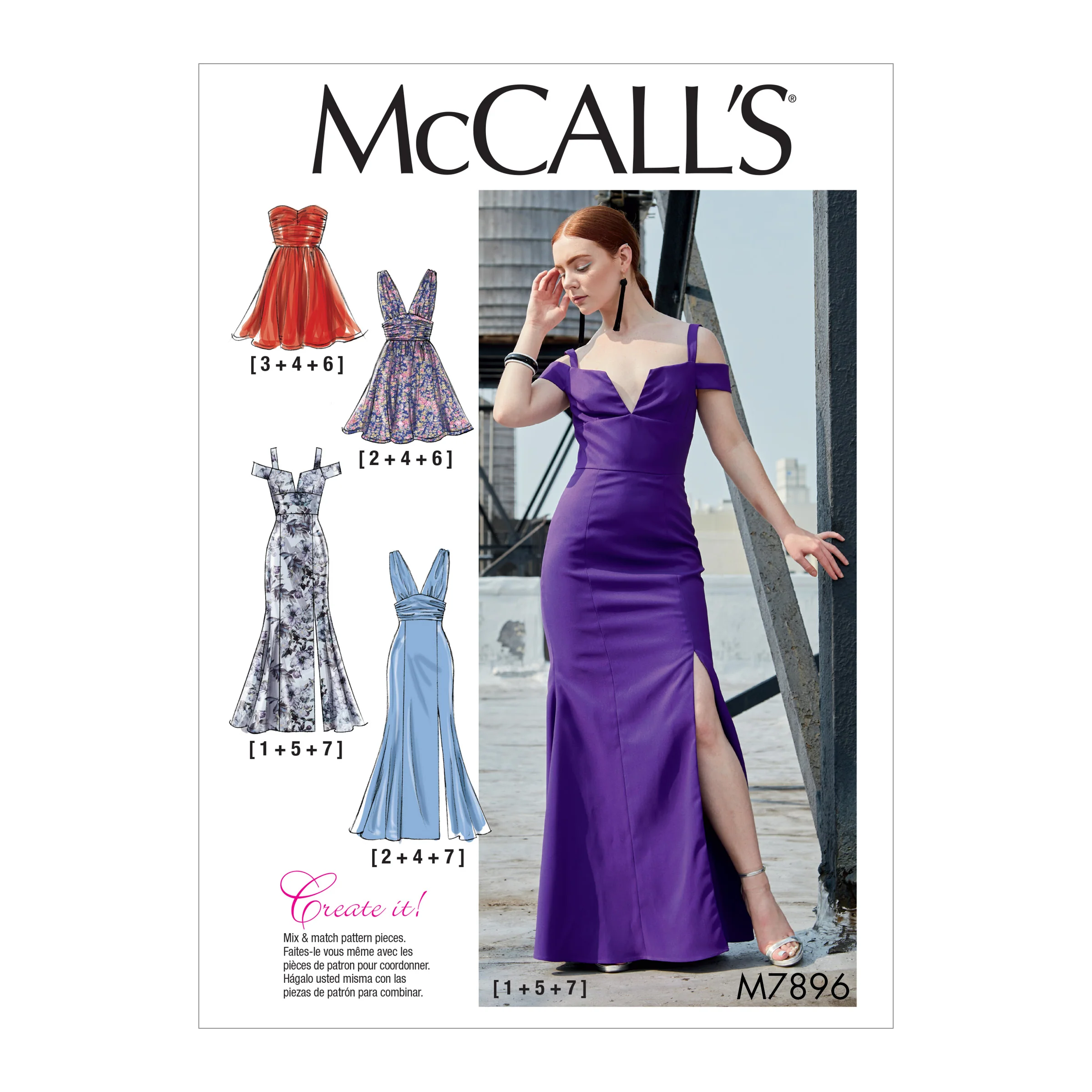 M7896 Misses' Dresses (size: 14-16-18-20-22)