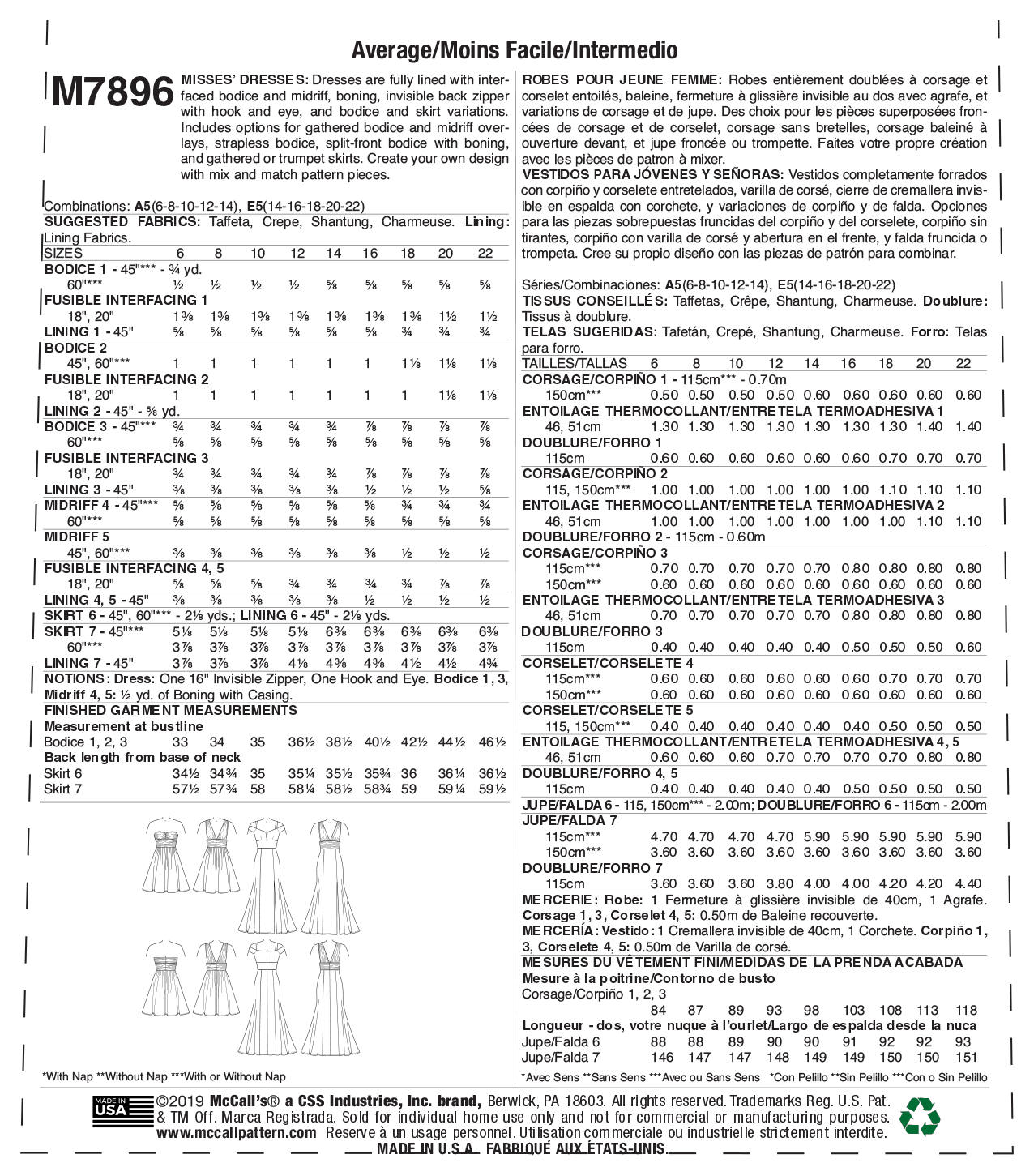 M7896 Misses' Dresses (size: 14-16-18-20-22) - Image 11