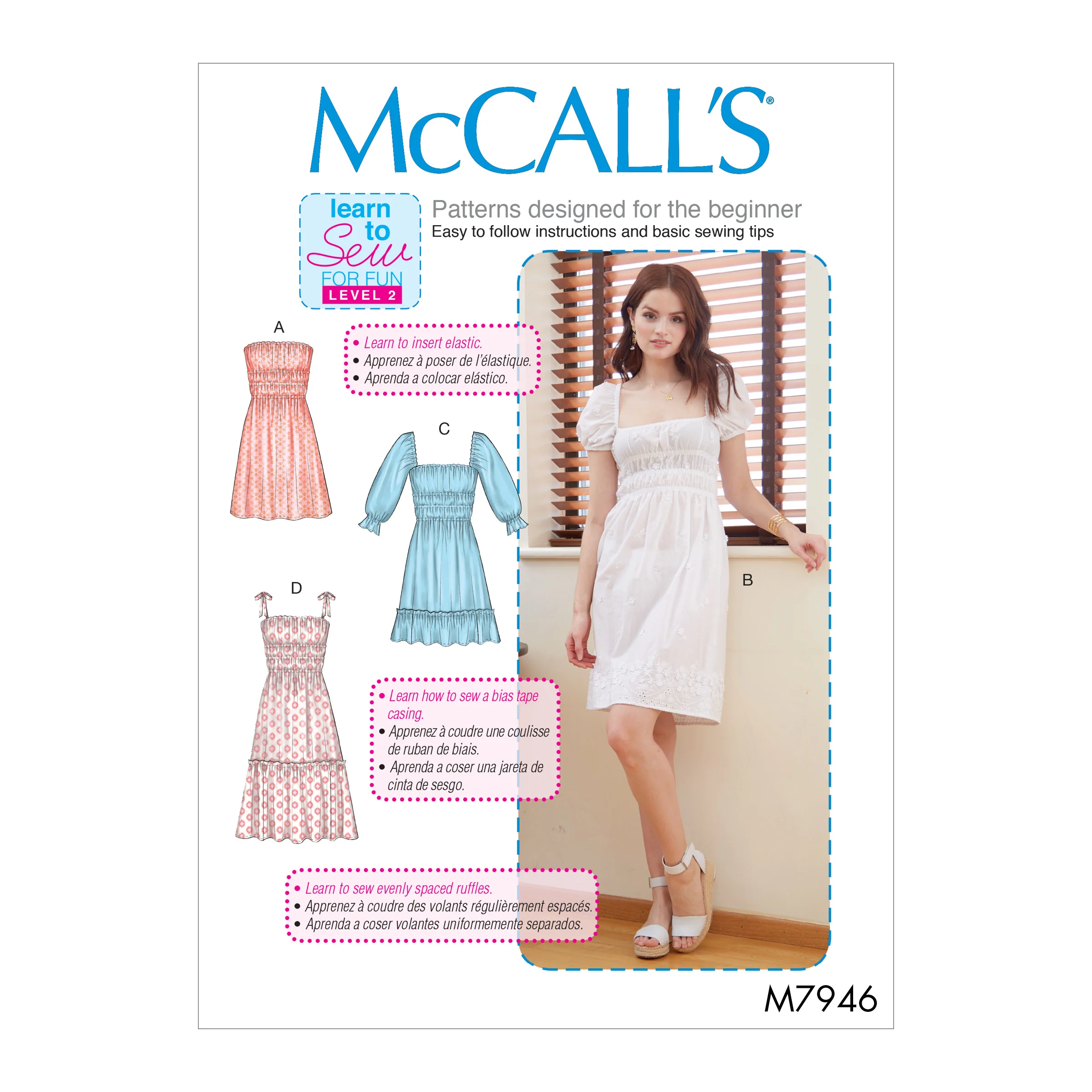 M7946 Misses' Dresses (size: 12-14-16-18-20)