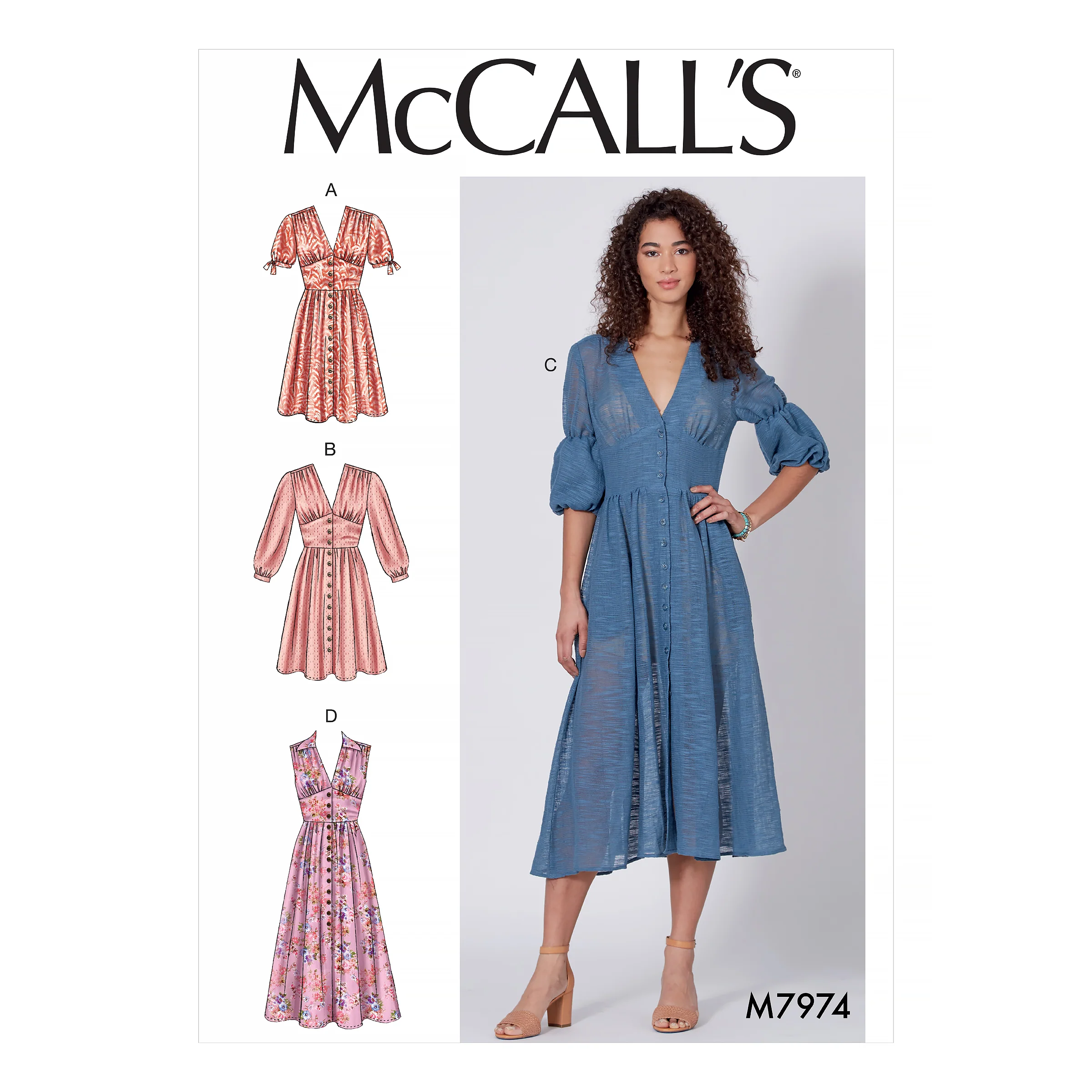 M7974 Misses' Dresses (size: 14-16-18-20-22)