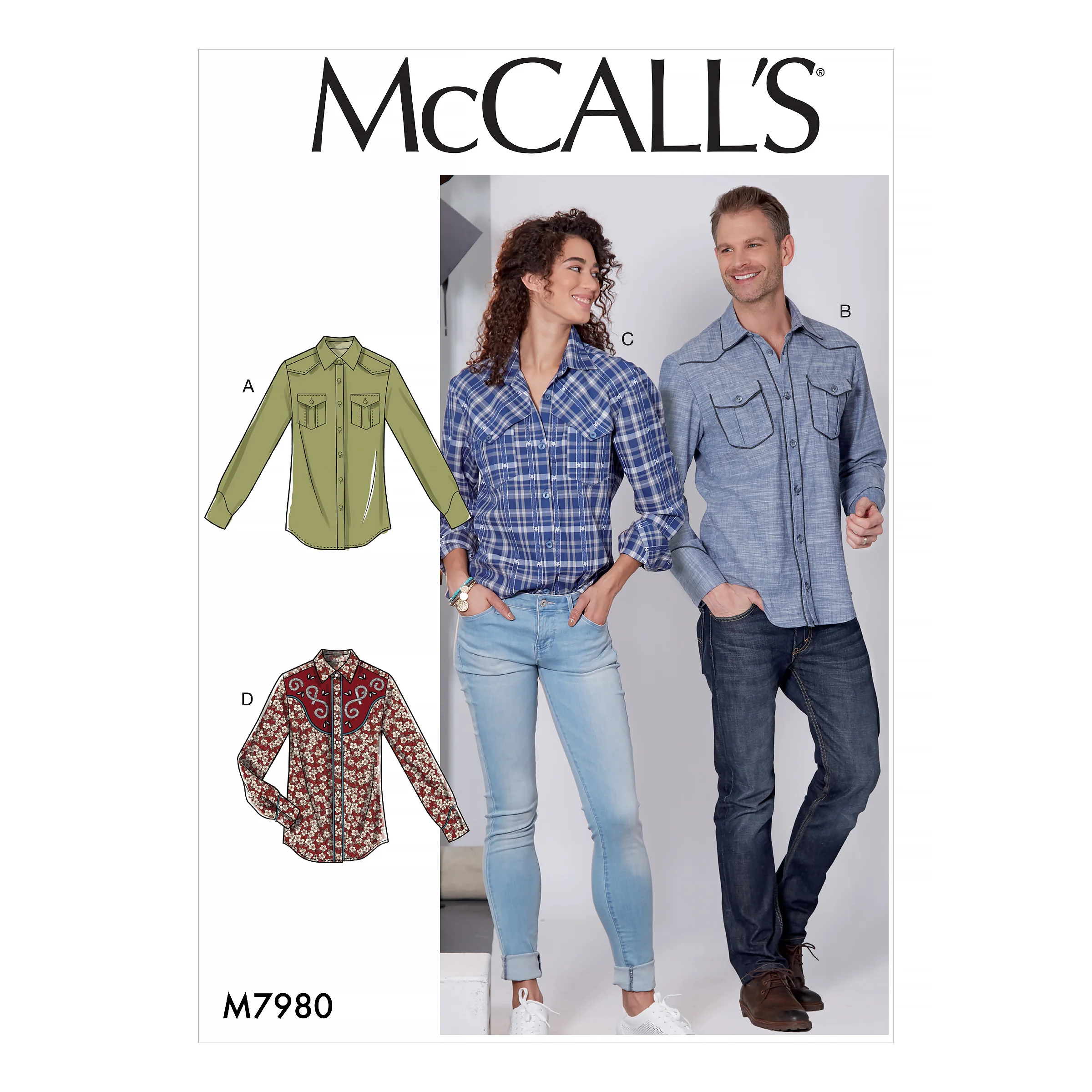 M7980 Misses' and Men's Shirts (size: XL-XXL-XXXL)