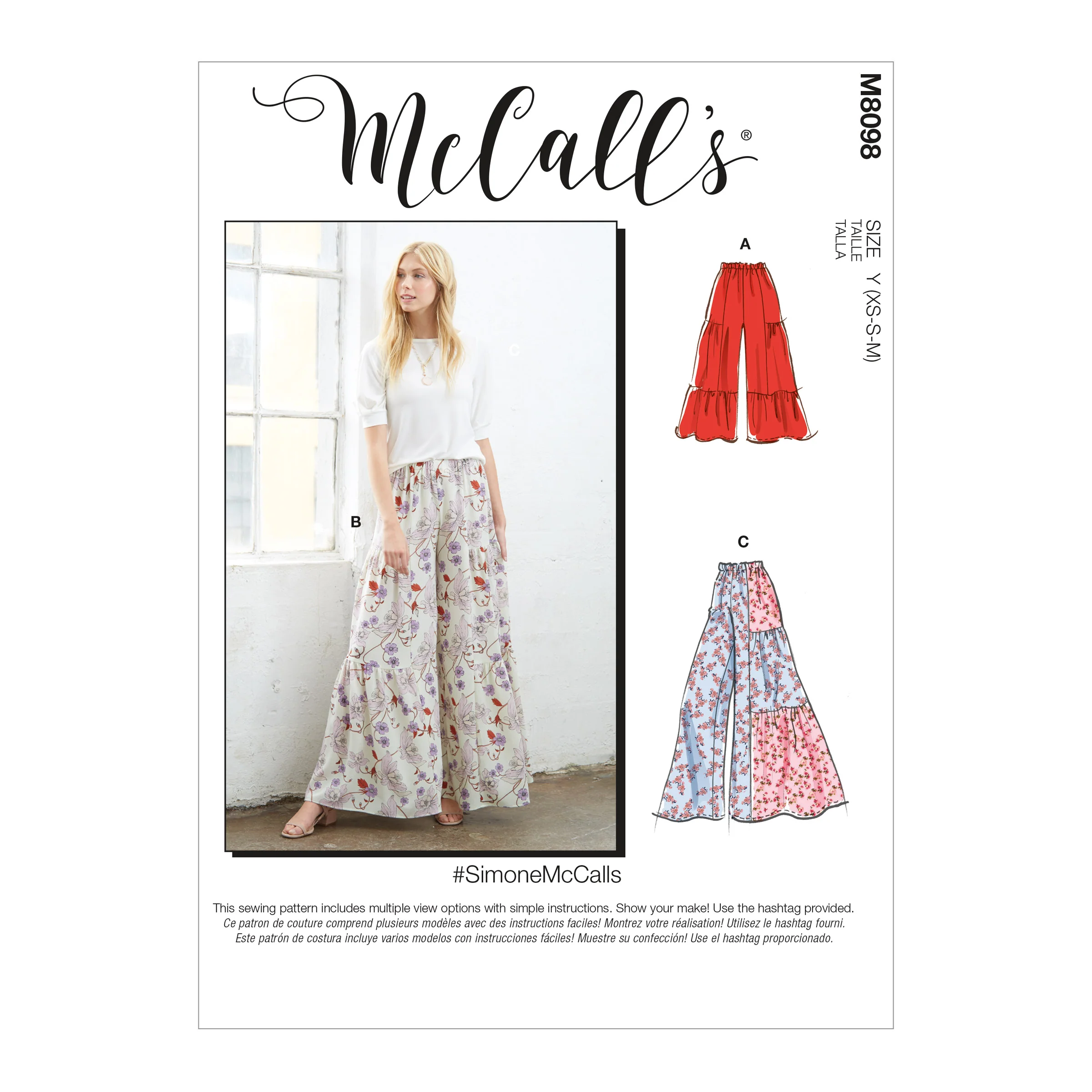 M8098 #SimoneMcCalls - Misses' Pants (size: L-XL-XXL)