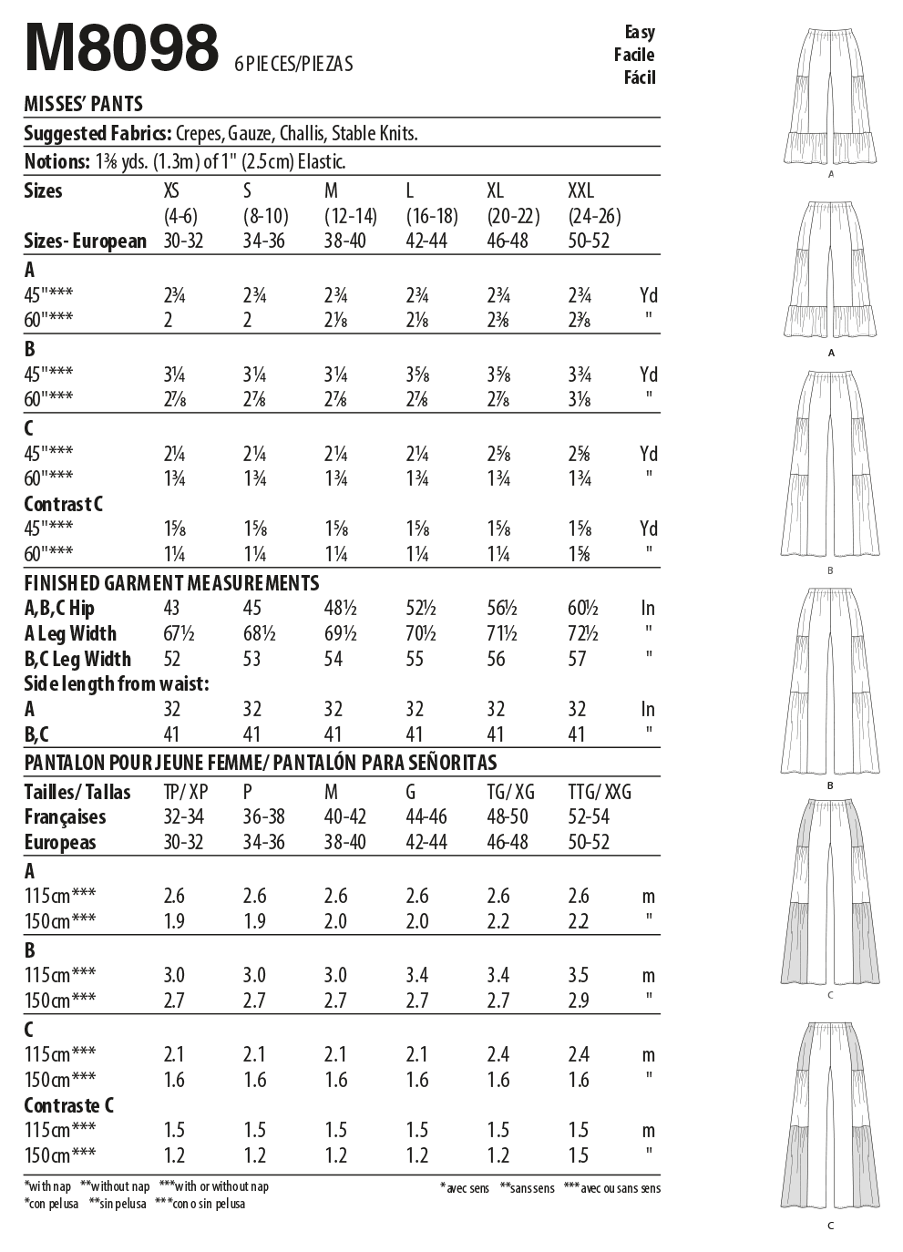 M8098 #SimoneMcCalls - Misses' Pants (size: L-XL-XXL) - Image 7