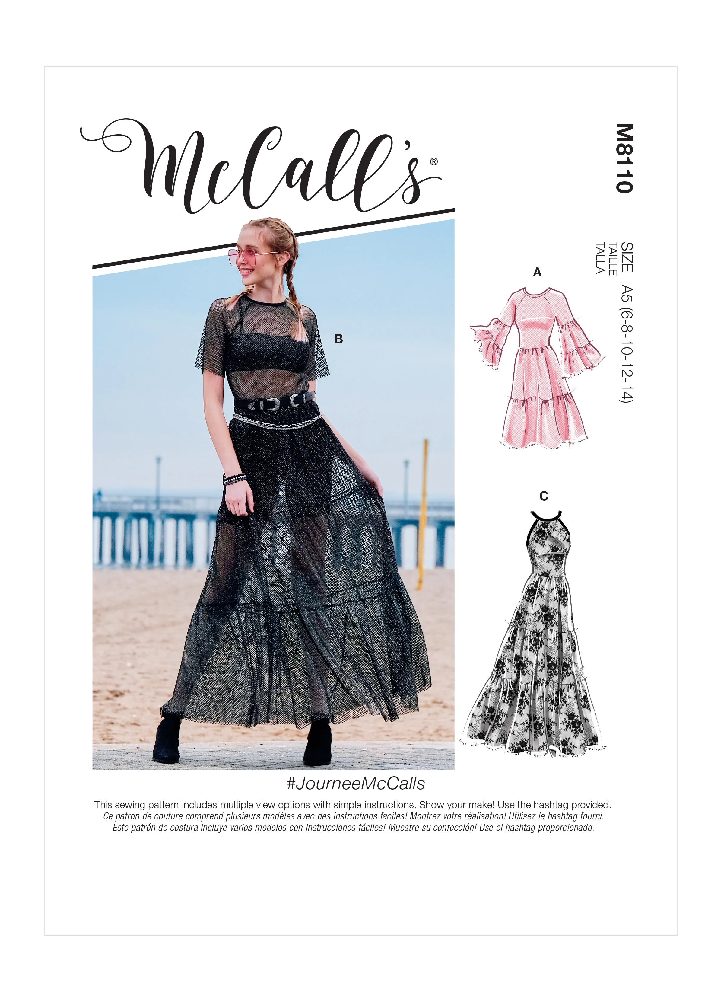 M8110 #JourneeMcCalls - Misses' Dresses (size: 16-18-20-22-24)