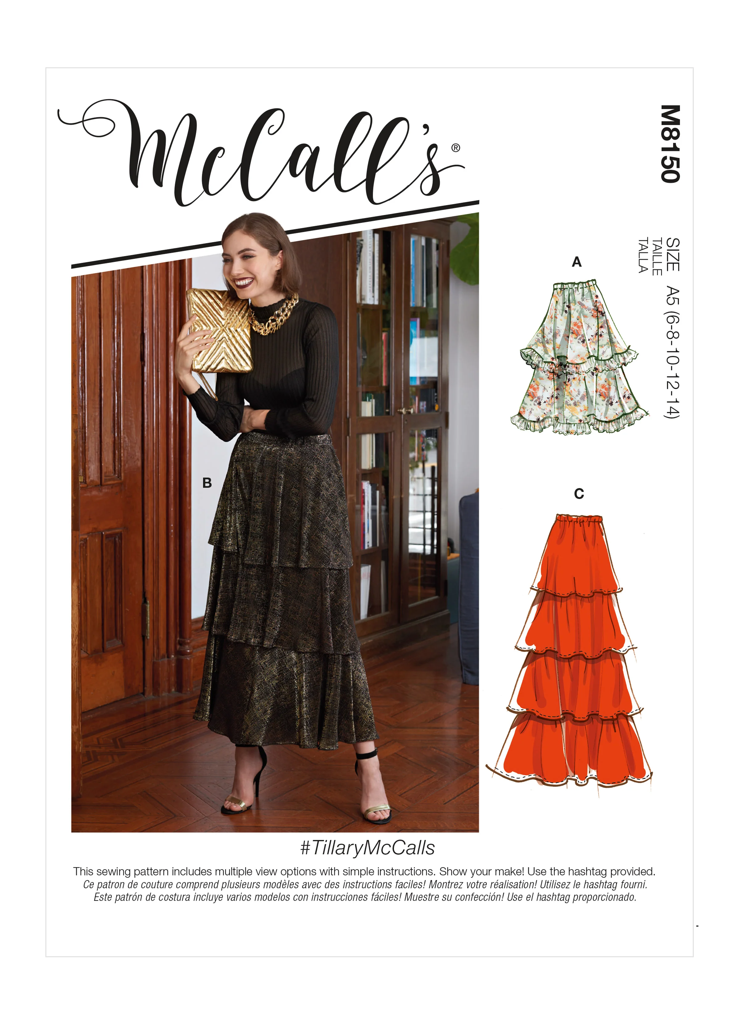 M8150 #TillaryMcCalls - Misses' Skirts (Size: 16-18-20-22-24)
