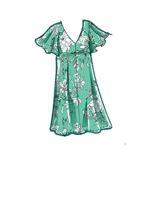 M8165 #CarmenMcCalls - Misses' Very Loose-fitting V-neck Dresses & Jumpsuit (Size: 6-8-10-12-14) - Image 2