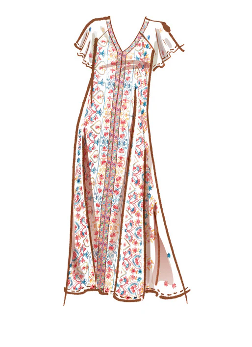 M8165 #CarmenMcCalls - Misses' Very Loose-fitting V-neck Dresses & Jumpsuit (Size: 6-8-10-12-14) - Image 3