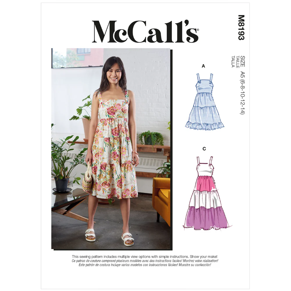 M8193 Misses' Dresses (size: 16-18-20-22-24)