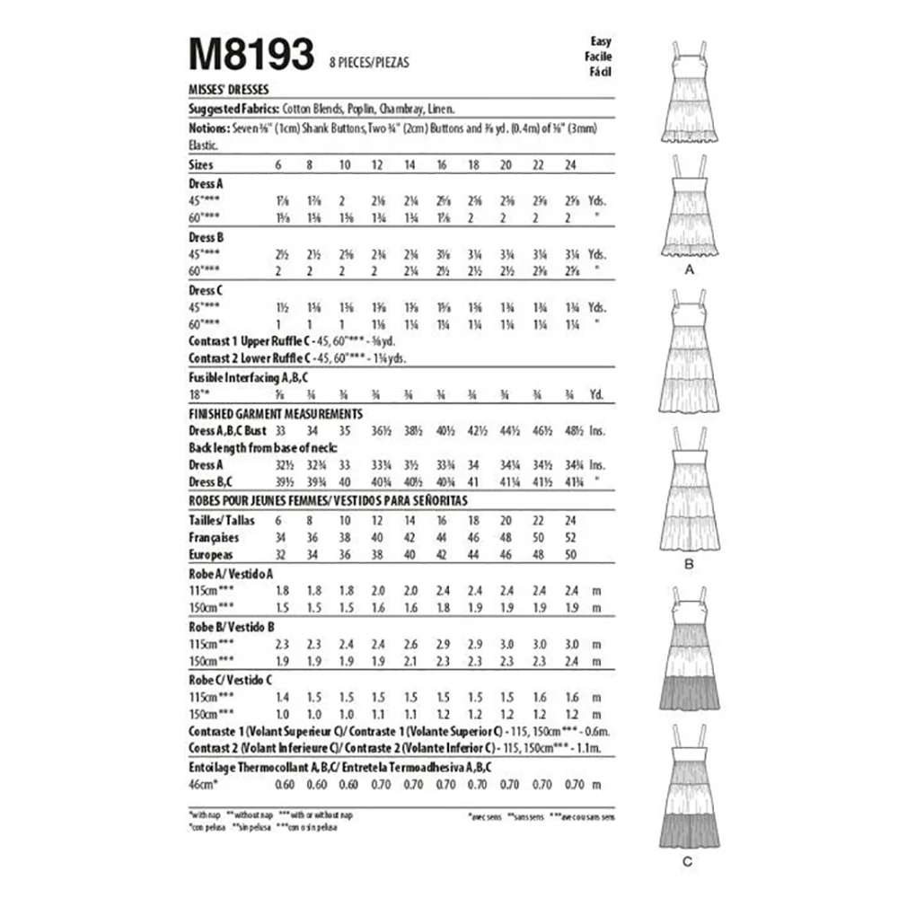 M8193 Misses' Dresses (size: 16-18-20-22-24) - Image 2