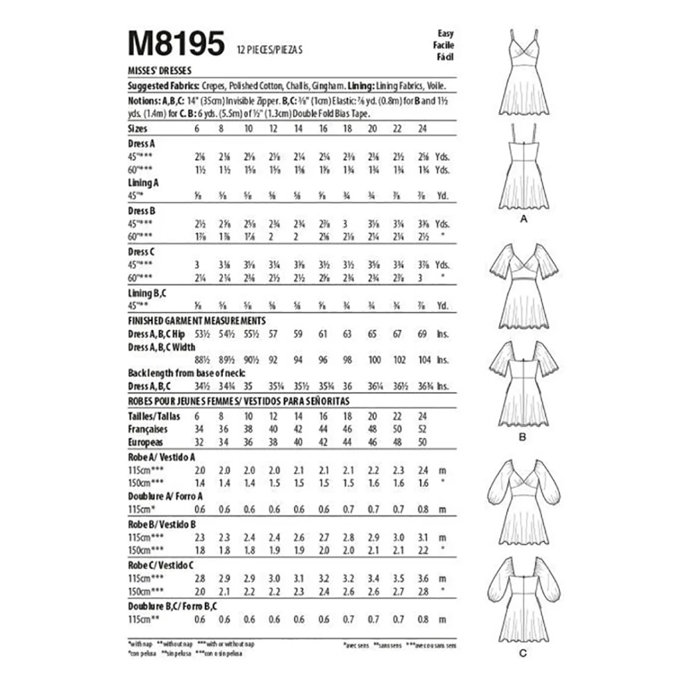 M8195 Misses' Dresses (size: 16-18-20-22-24) - Image 2