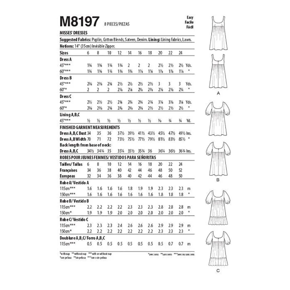 M8197 Misses' Dresses (size: 16-18-20-22-24) - Image 2