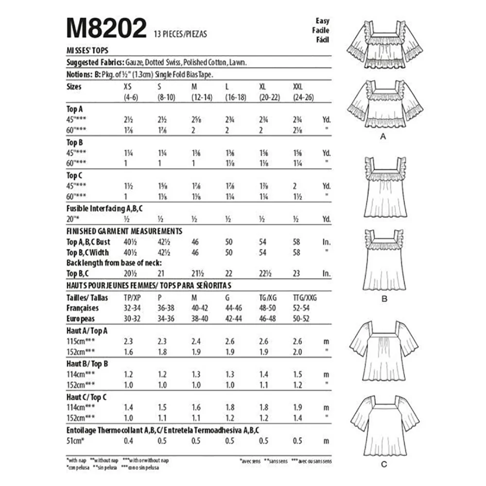 M8202 Misses' Tops - Image 2
