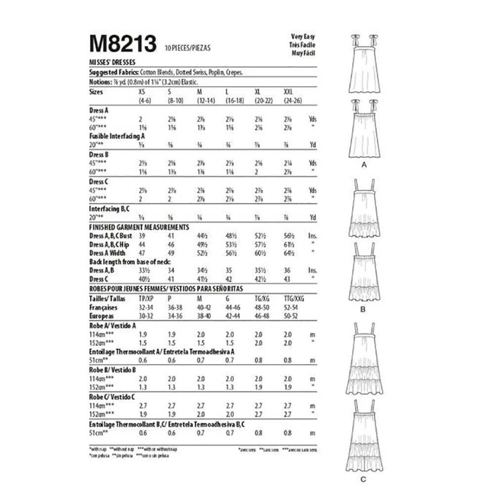 M8213 Misses' Dresses (size: L-XL-XXL) - Image 2