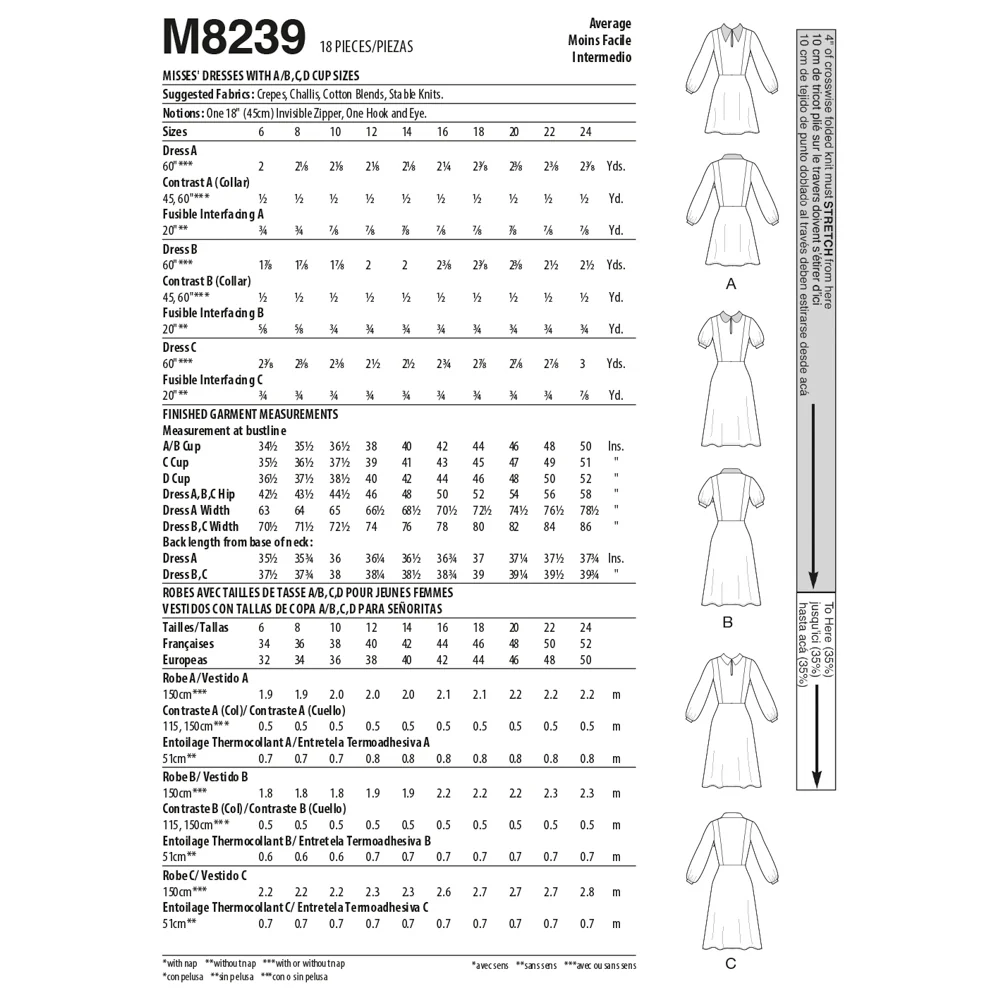 M8239 Misses' Dresses (size: 6-8-10-12-14) - Image 2