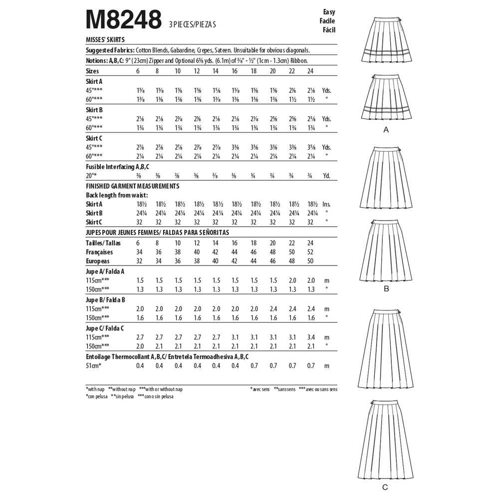 M8248 Misses' Skirts - Image 2