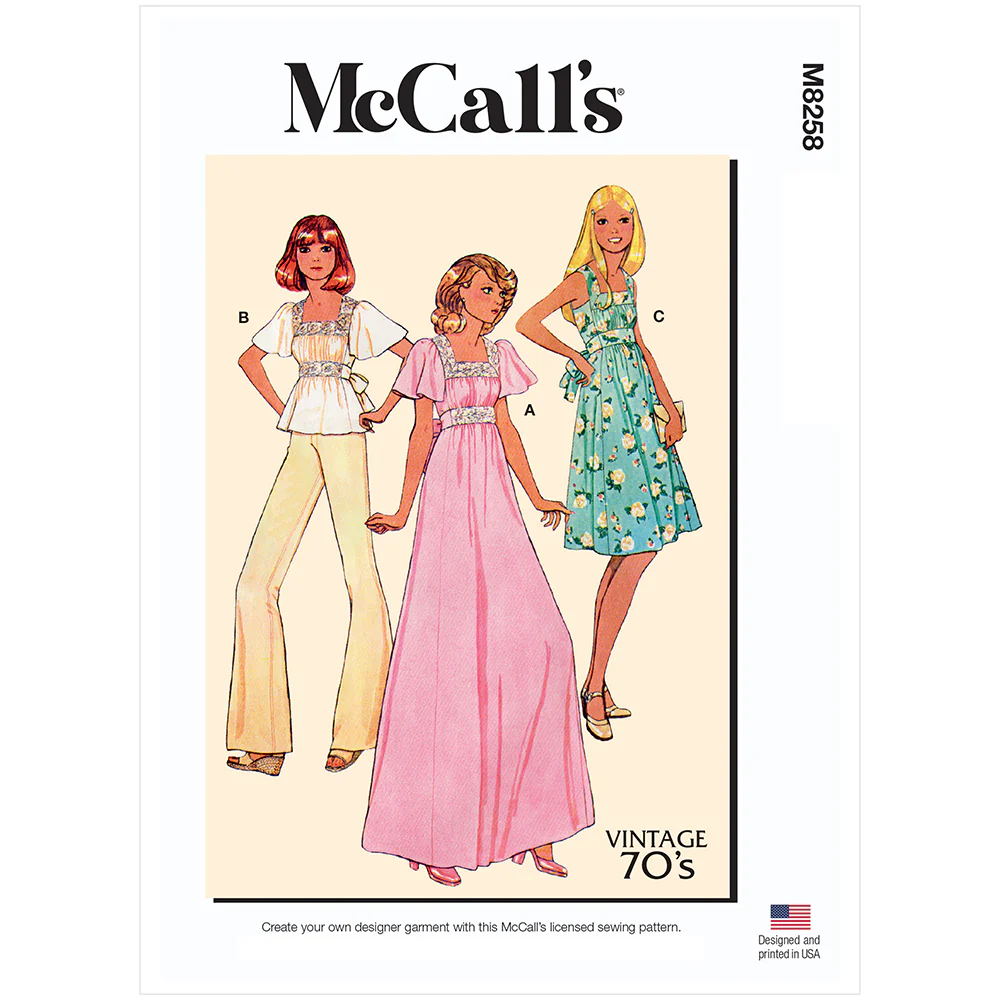 M8258 Misses' Dresses and Top