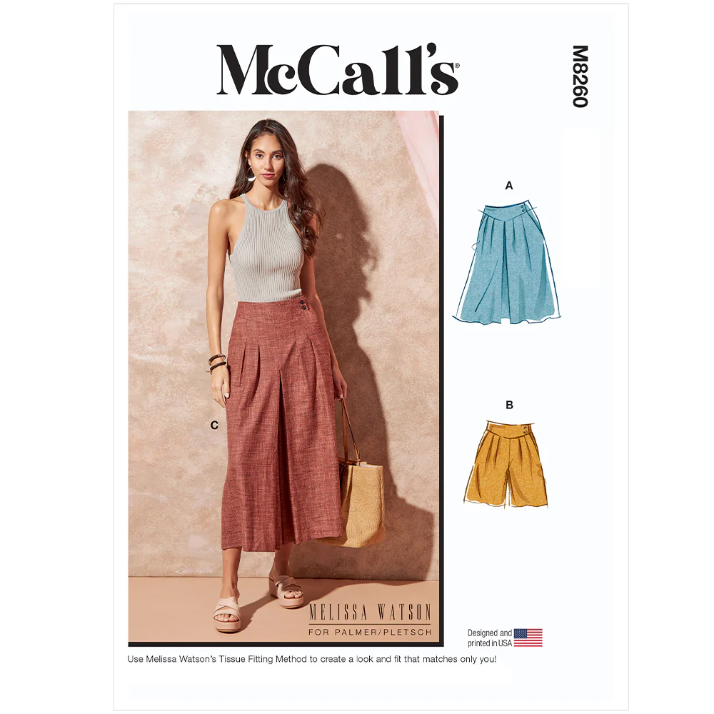 M8260 Misses' Skirt, Shorts and Pants