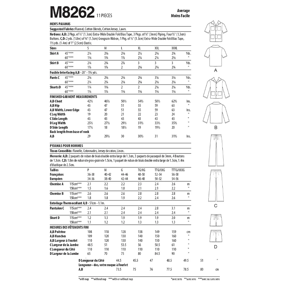 M8262 Men's Pajamas (X-XXL-XXXL) - Image 2