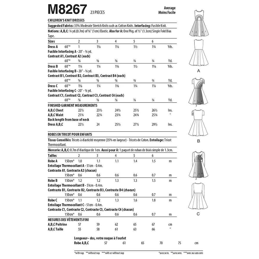 M8267 Children's Knit Dresses (2-3-4-5-6) - Image 2