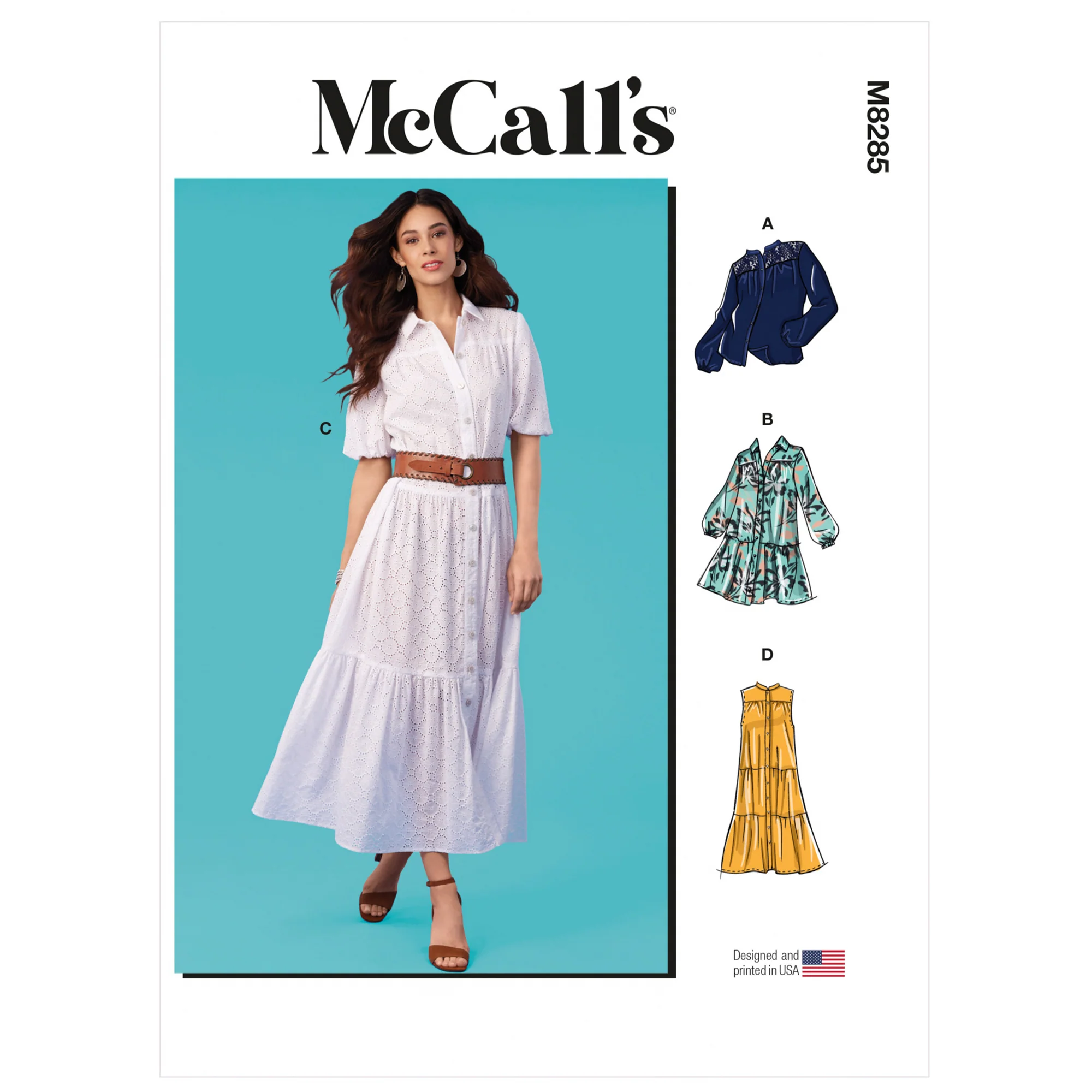 M8285 Misses' Top and Dresses