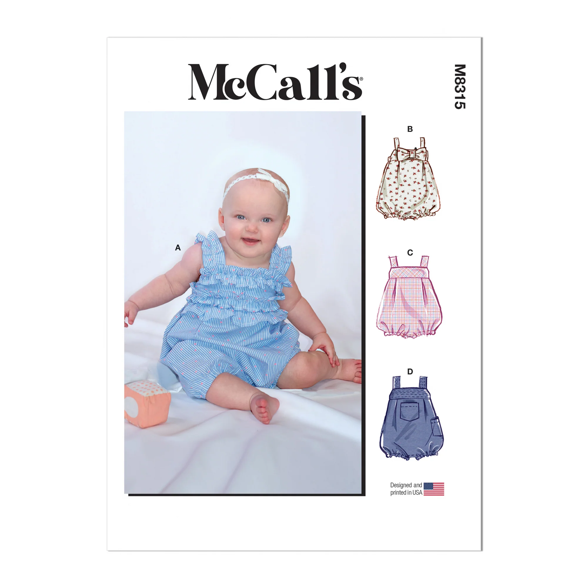 M8315 Infants' Rompers (NB-S-M-L-XL)