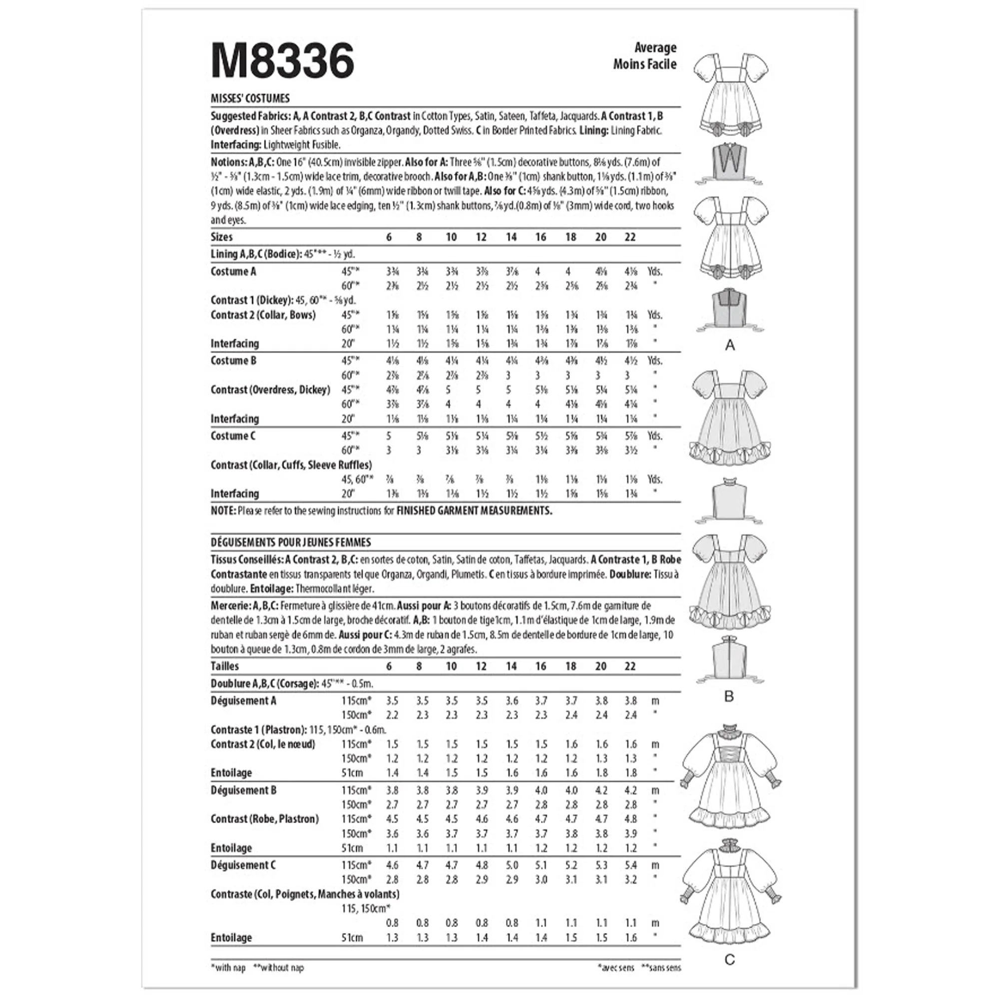 M8336 Misses' Costumes - Image 2