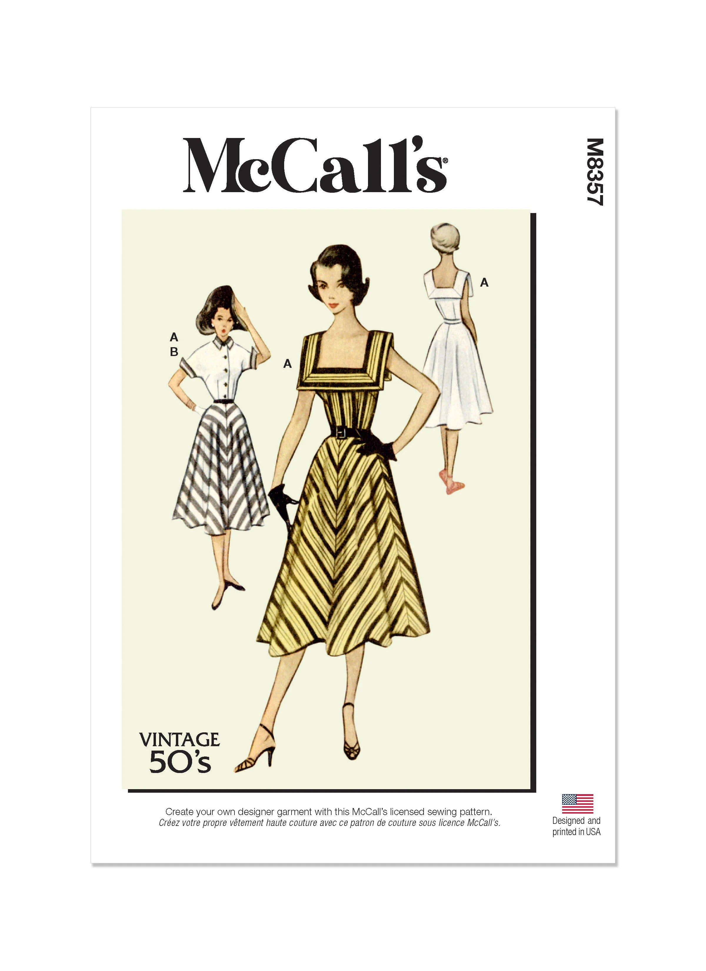 M8357 MISSES' VINTAGE DRESS AND JACKET