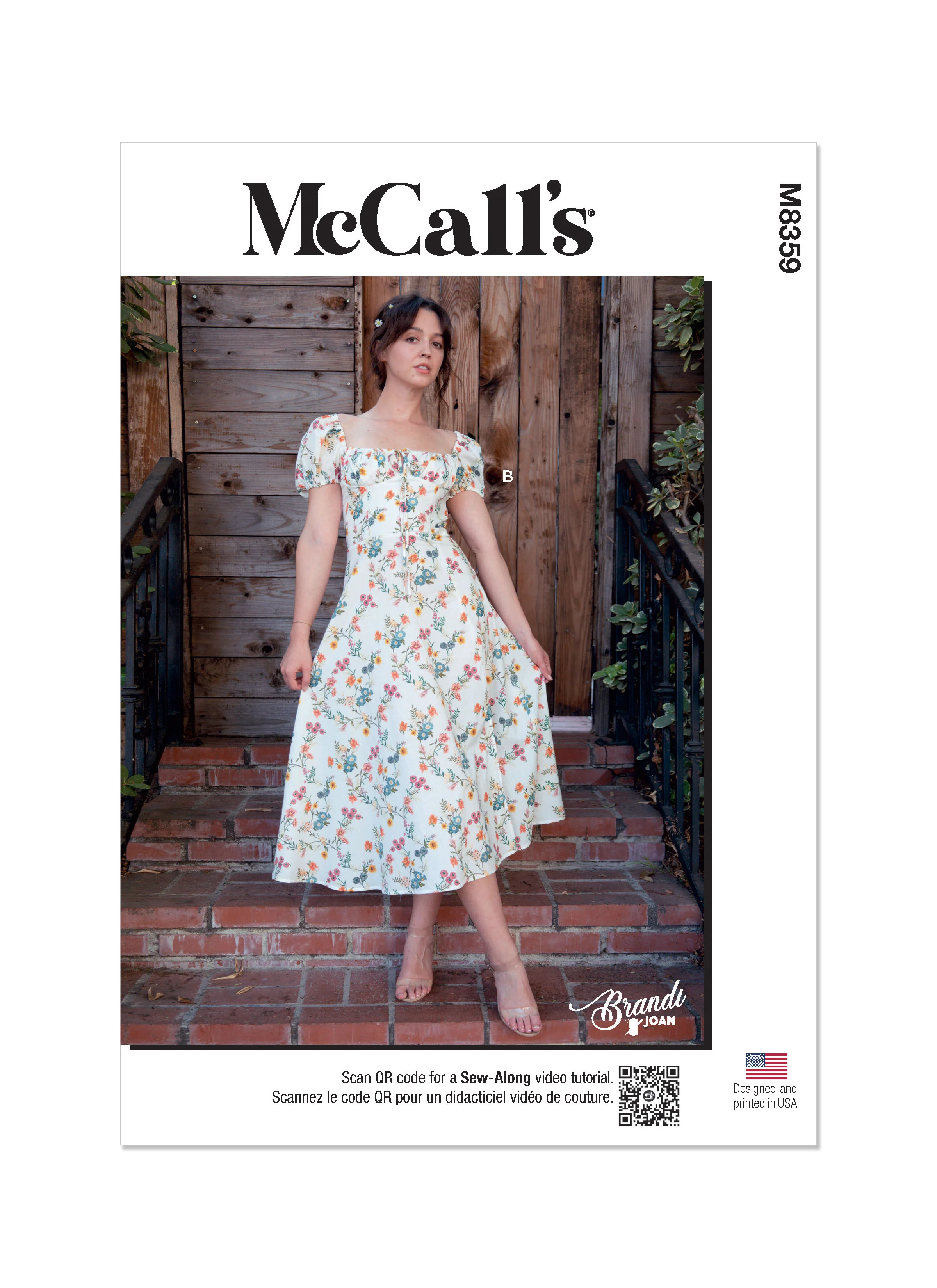 M8359 MISSES' TOP AND DRESS BY BRANDI JOAN (14-16-18-20-22)
