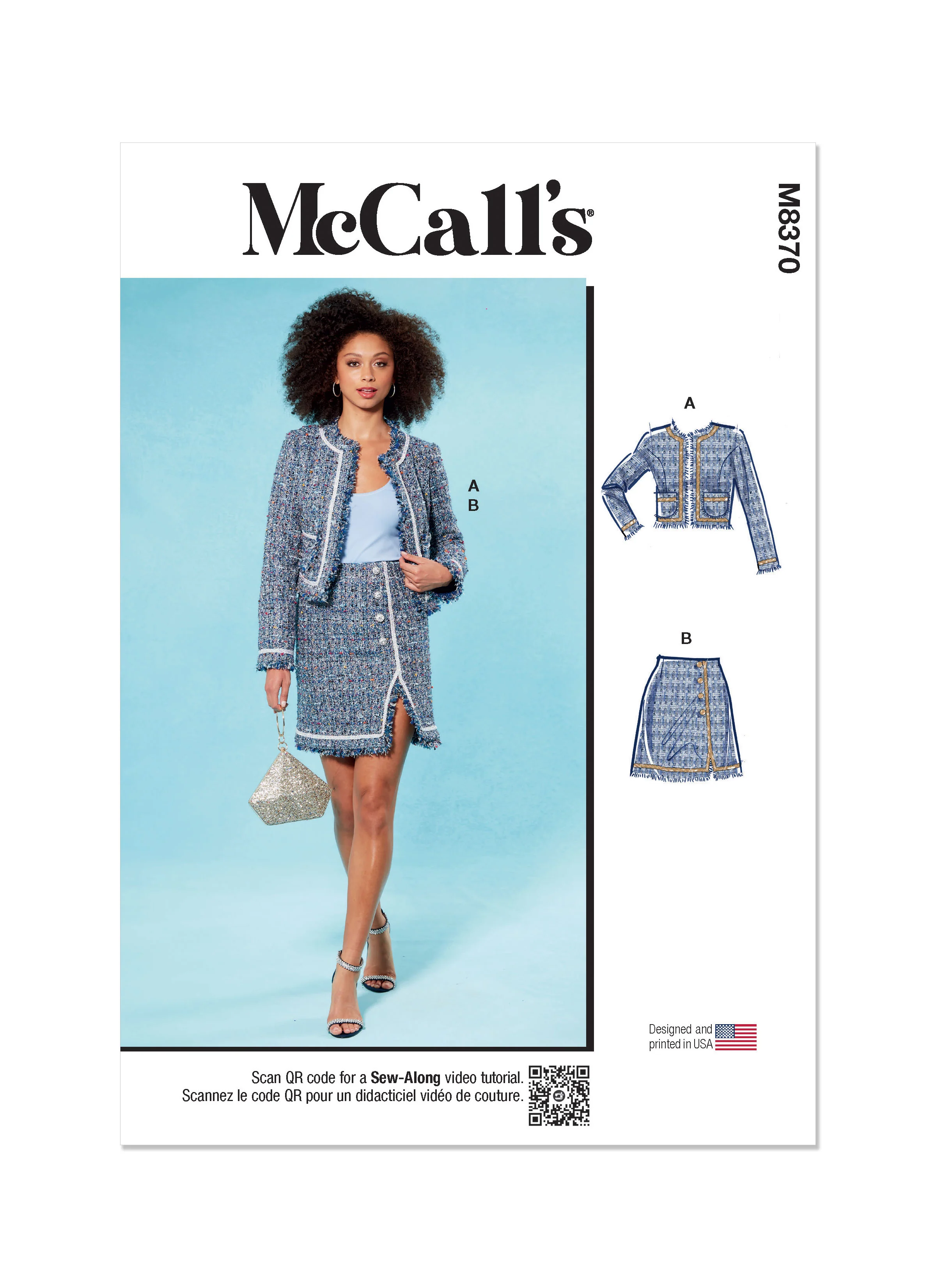 M8370 MISSES' JACKET AND SKIRT (16-18-20-22-24)