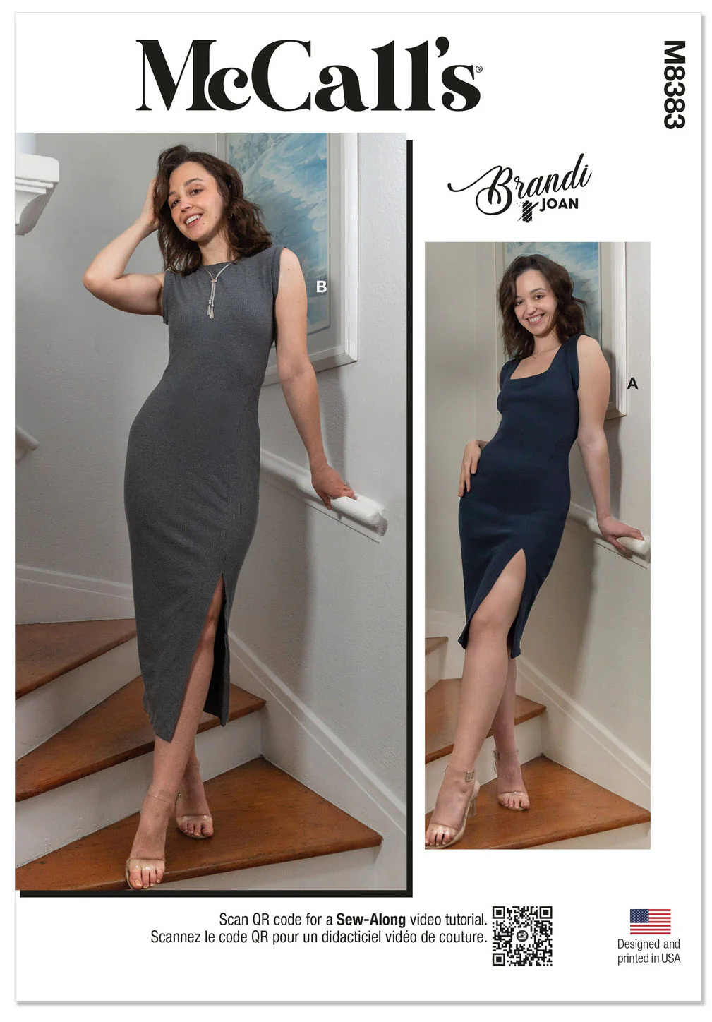 M8383 Misses' Knit Dresses by Brandi Joan (18-20-22-24-26)