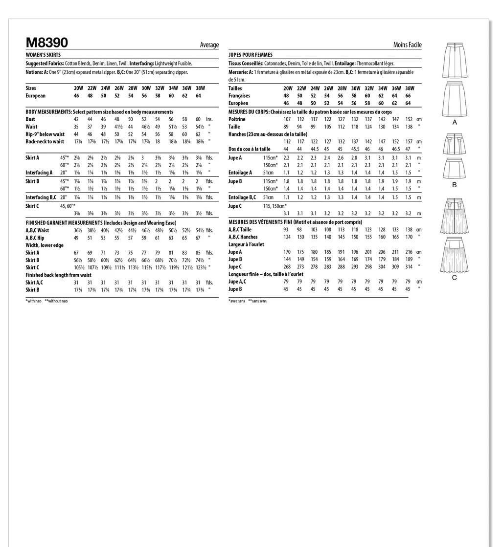 M8390 Women's Skirts (30W-32W-34W-36W-38W) - Image 2