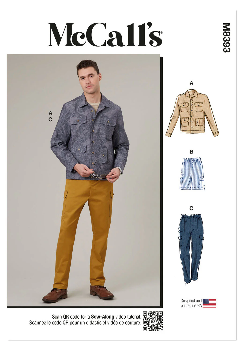 M8393 Men's Jacket, Shorts and Pants (44-46-48-50-52)