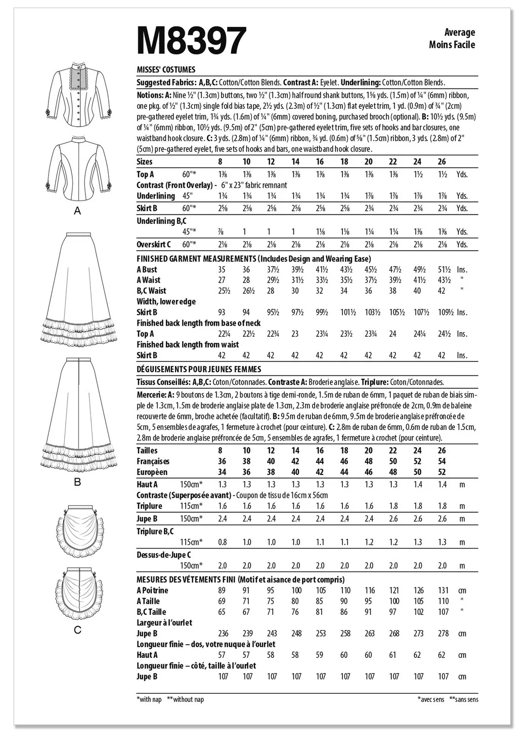 M8397 Misses' Costumes - Image 2