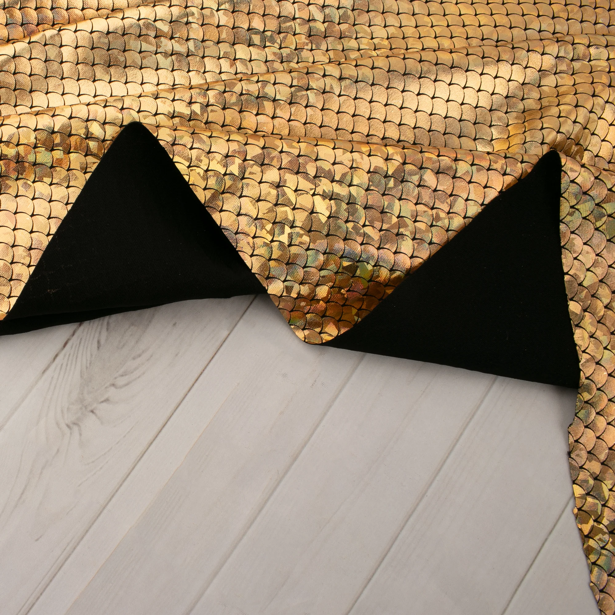 MARDI GRAS - Costuming Fabric - Scale - Gold - Image 5