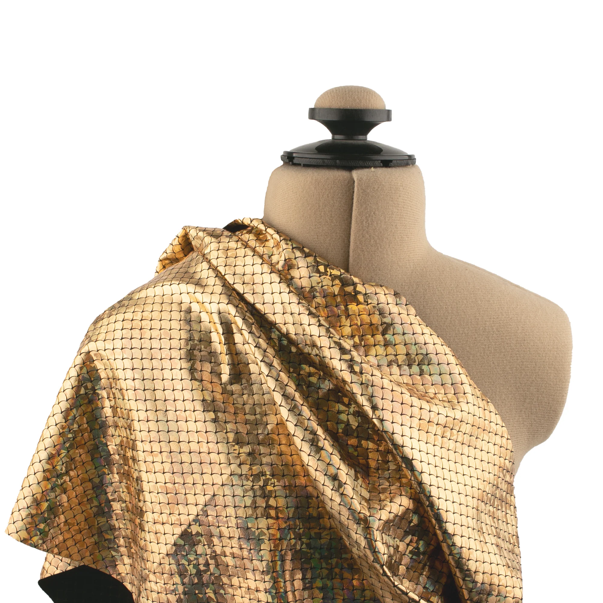 MARDI GRAS - Costuming Fabric - Scale - Gold - Image 6