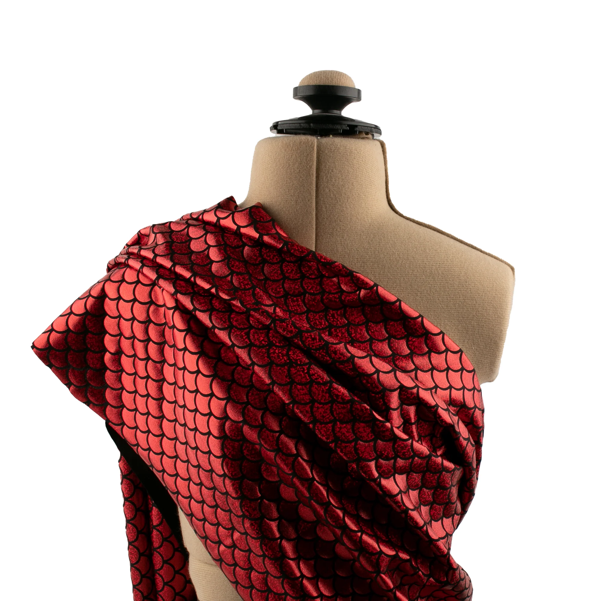 MARDI GRAS - Costuming Fabric - Scale - Red - Image 6