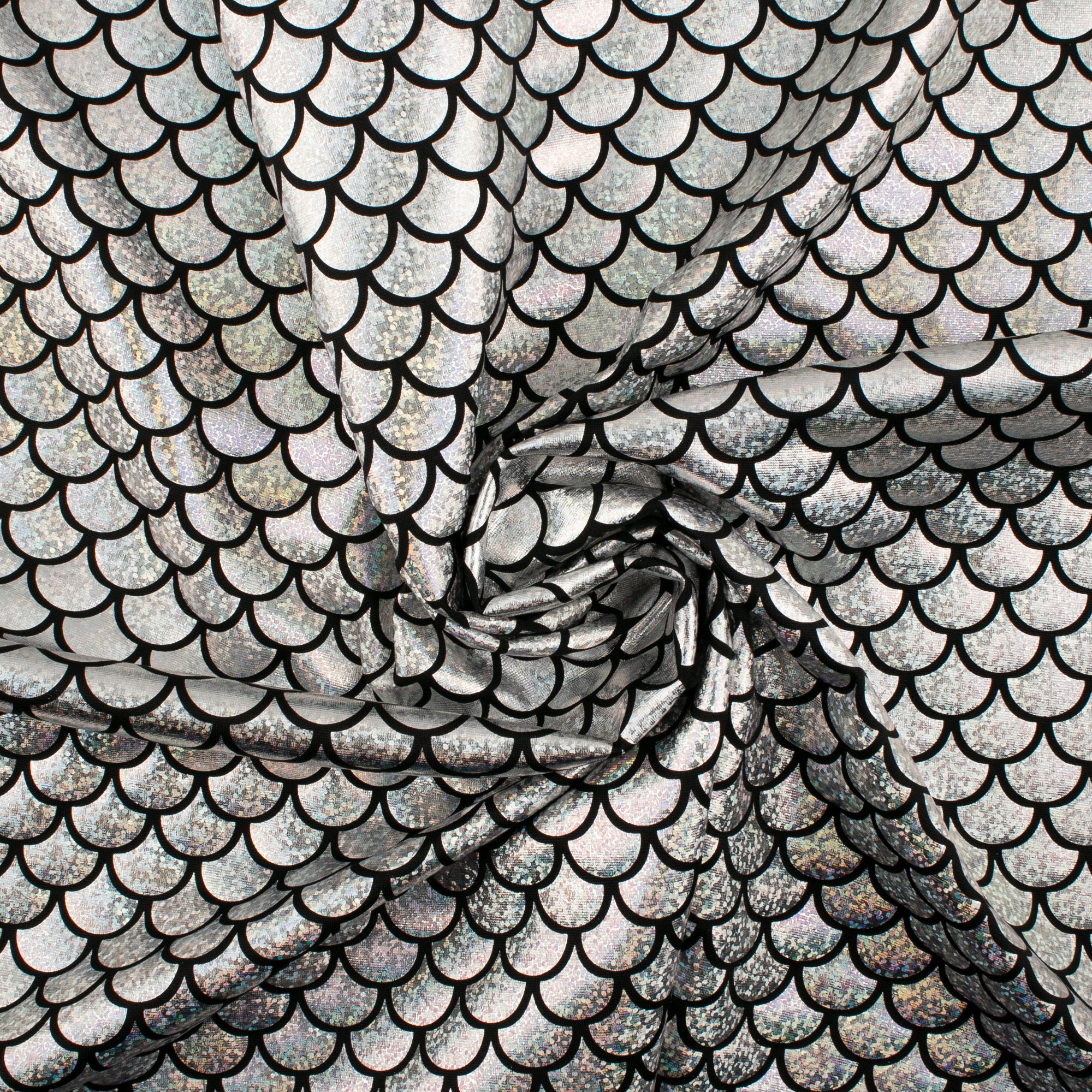 MARDI GRAS - Costuming Fabric - Scale - Silver - Image 2