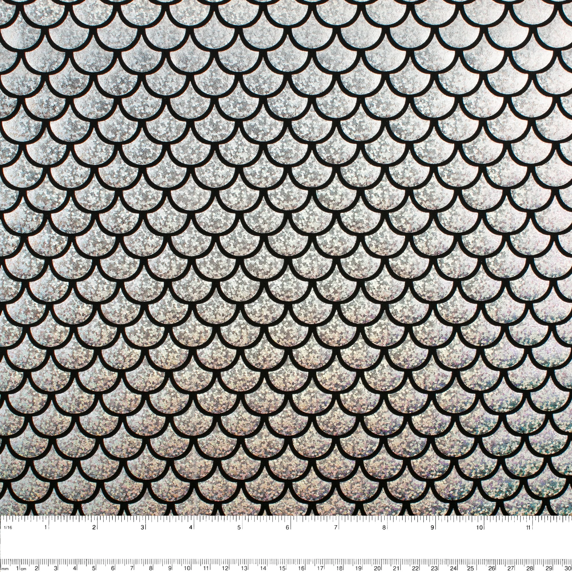MARDI GRAS - Costuming Fabric - Scale - Silver - Image 3