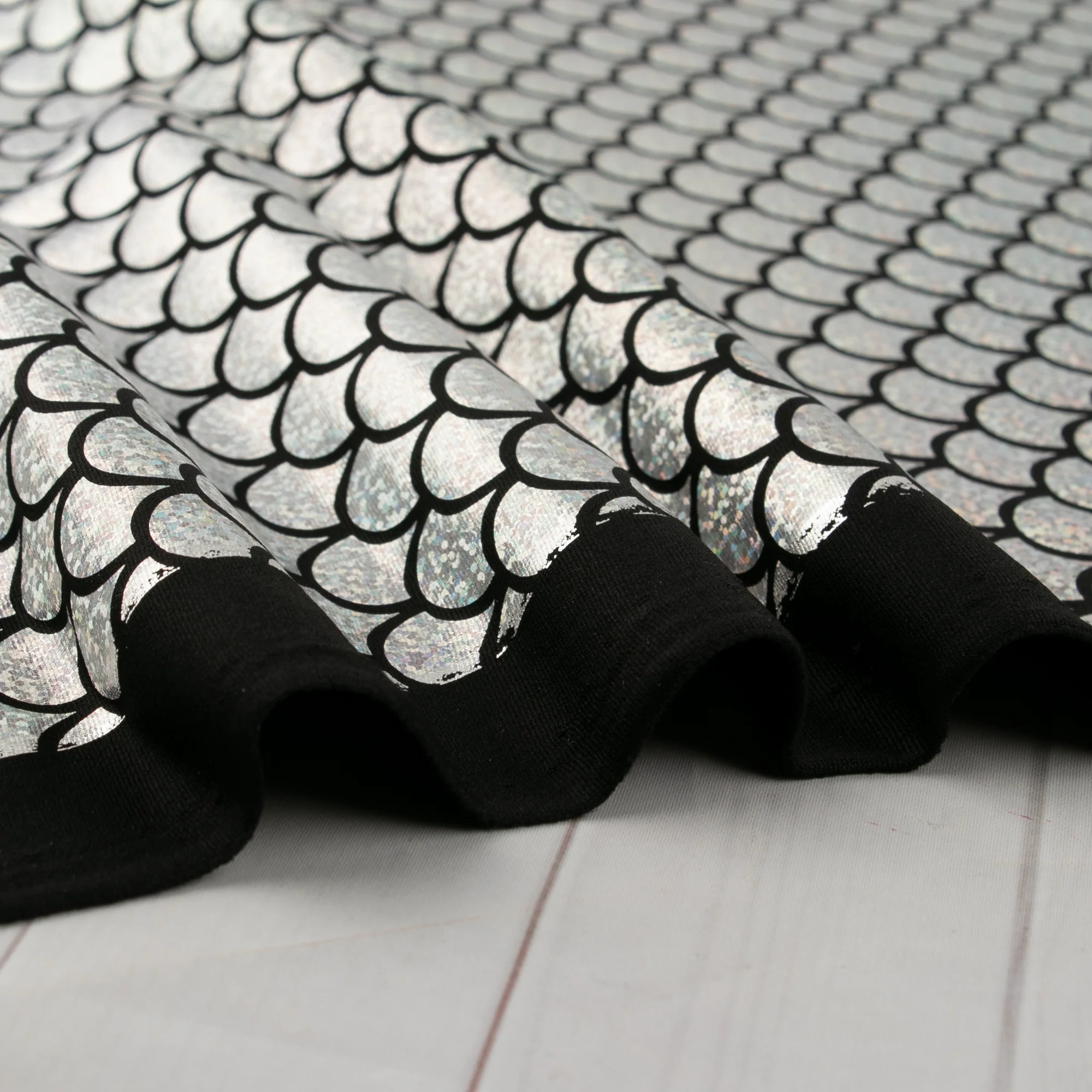 MARDI GRAS - Costuming Fabric - Scale - Silver - Image 4