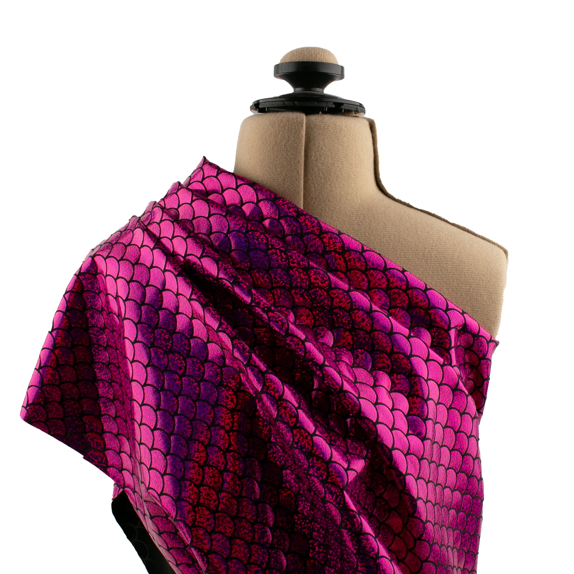 MARDI GRAS - Costuming Fabric - Scales - Pink - Image 6