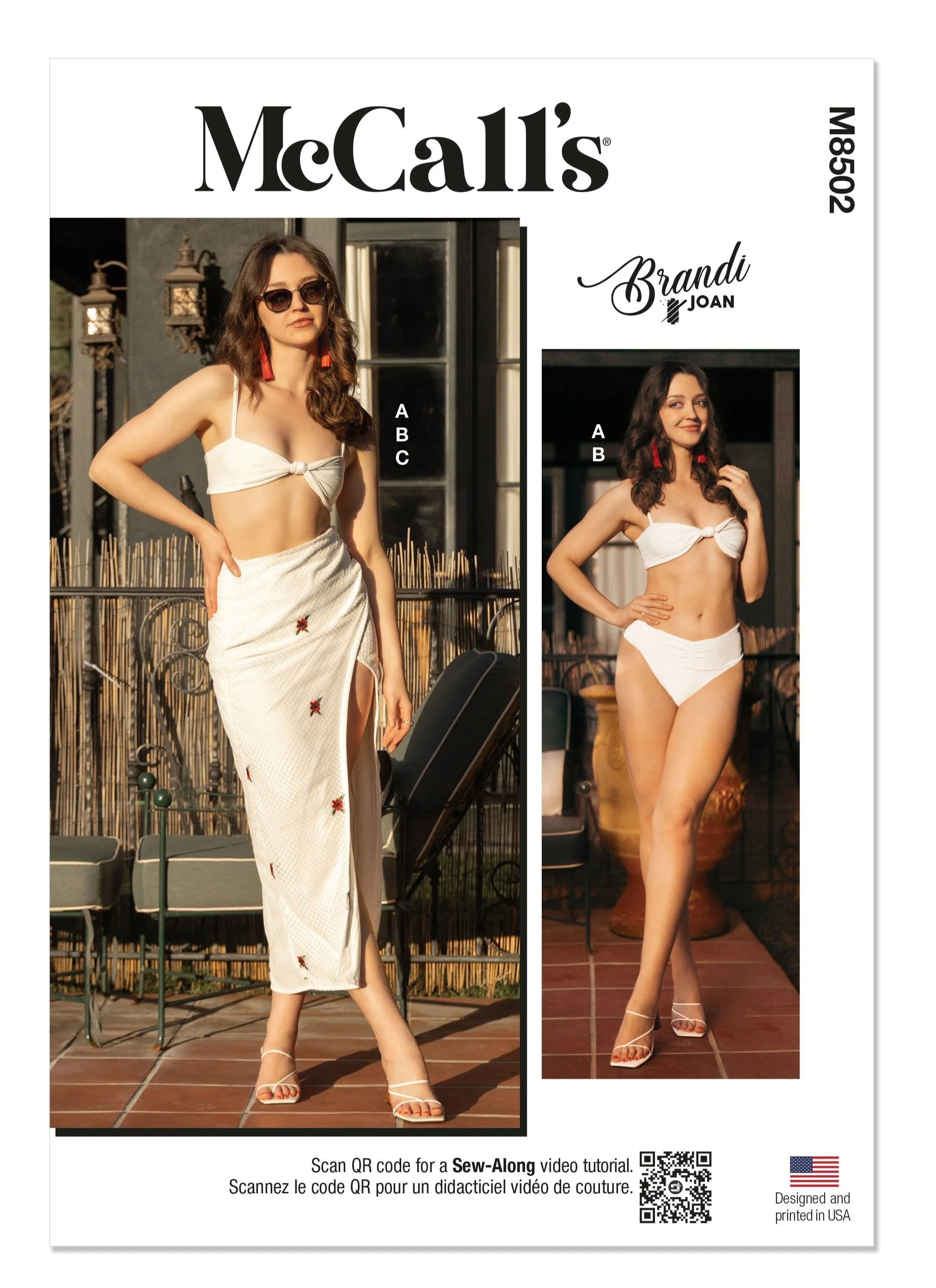 MCCALL'S - M8502 Misses' Bikini and Skirt by Brandi Joan