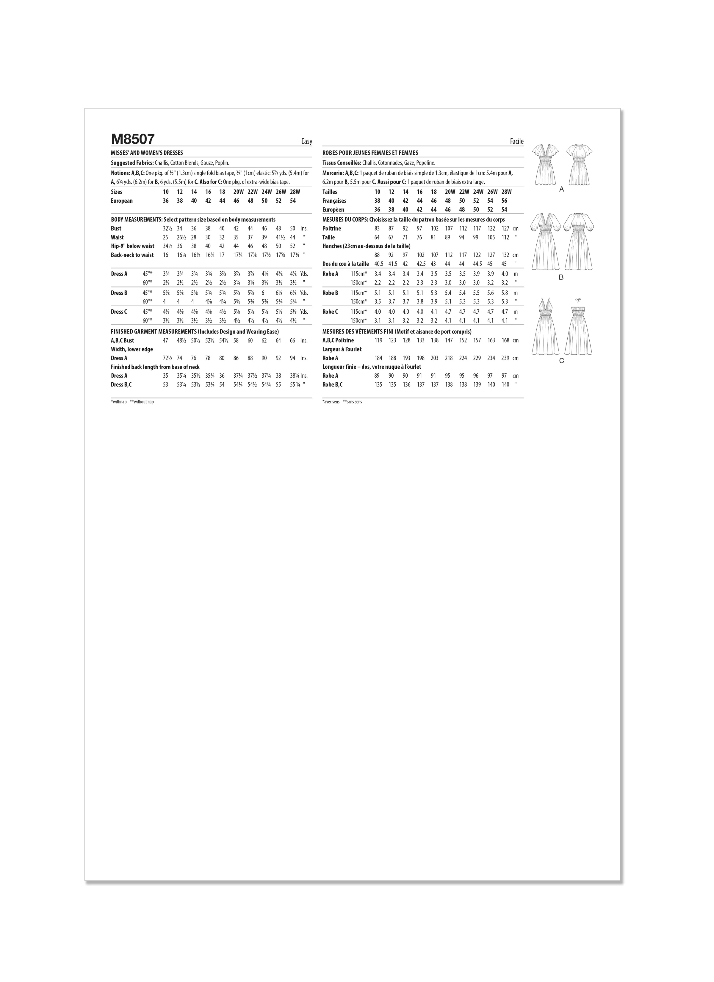 MCCALL'S - M8507 Misses' and Women's Dresses - Image 2