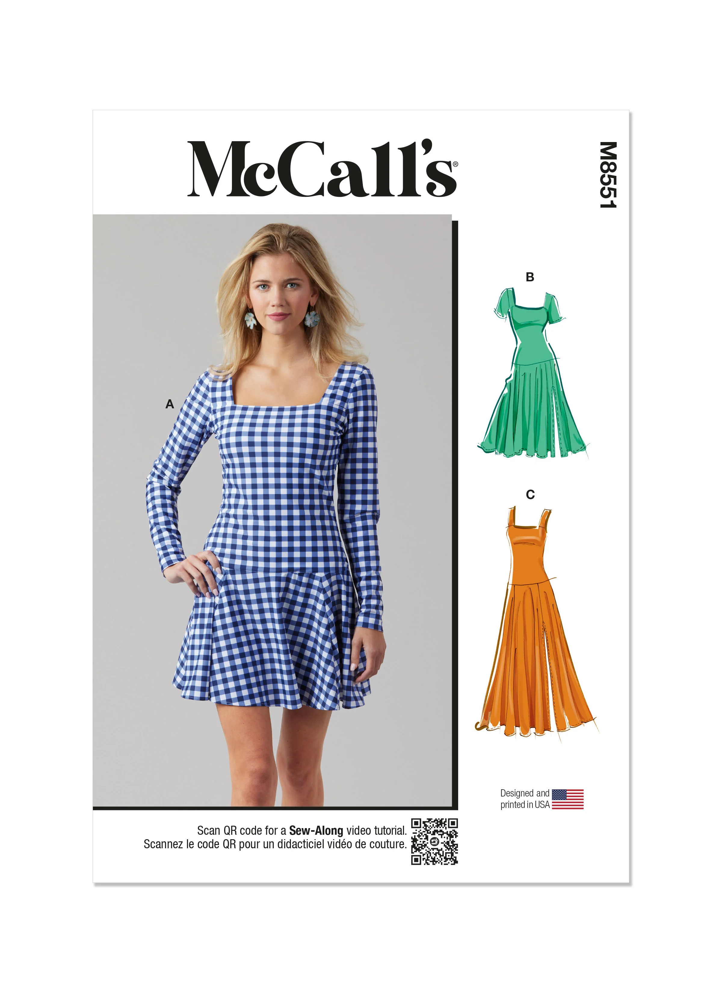 McCall's - M8551 MISSES' AND MISS PETITE DRESSES