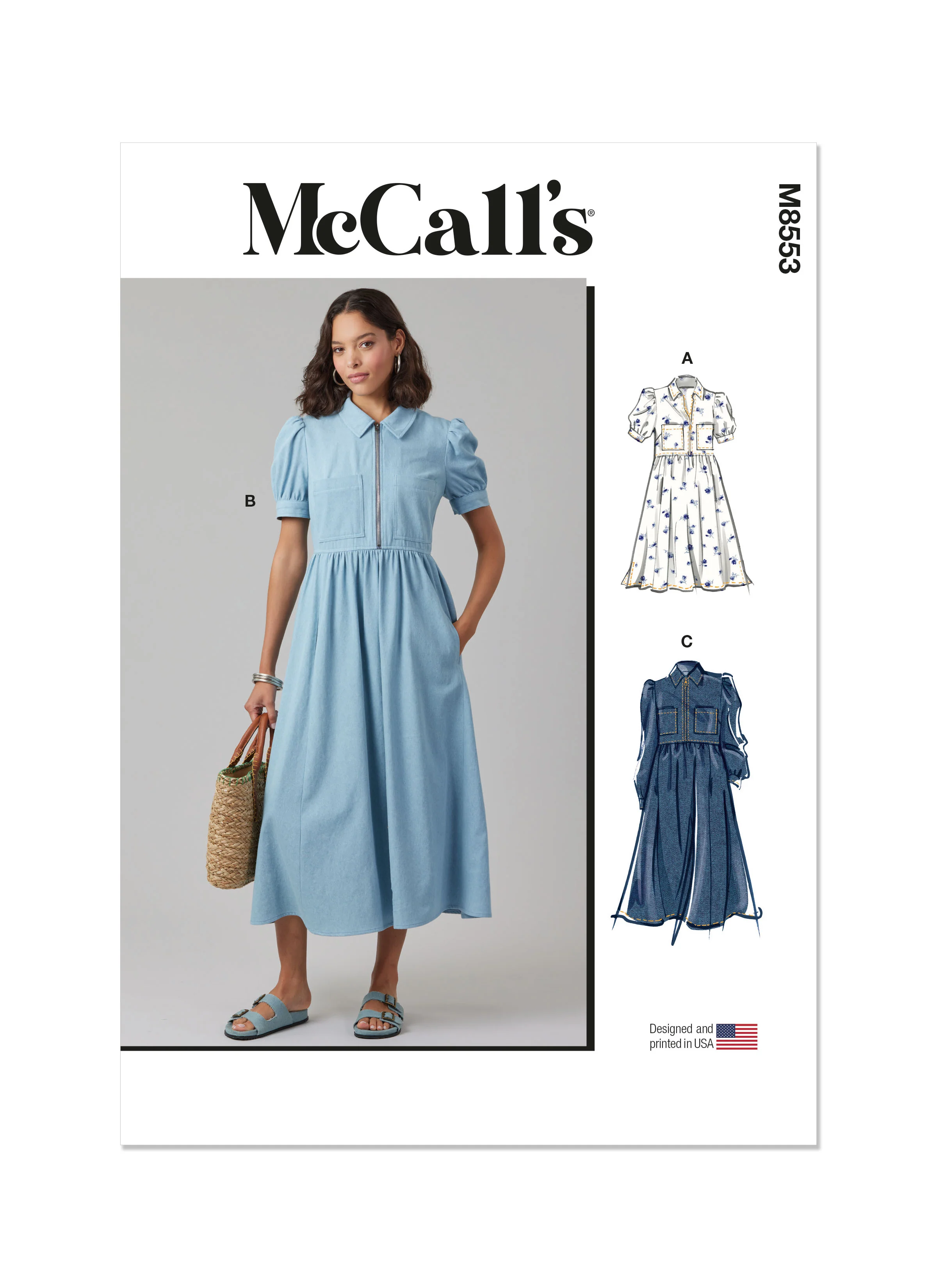 McCall's - M8553 MISSES' DRESS WITH SLEEVES