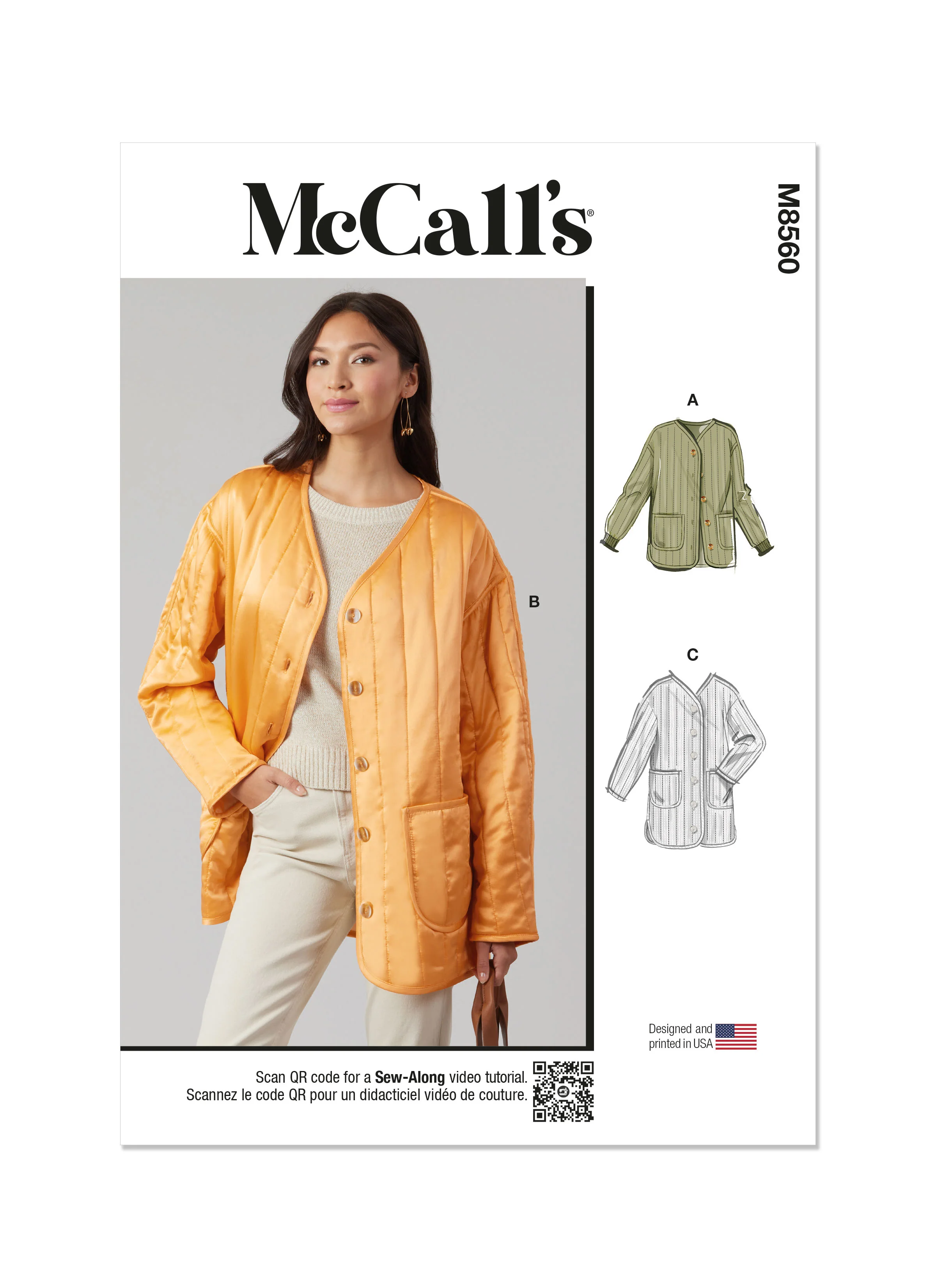 McCall's - M8560 MISSES' JACKET with Sleeve and Length Variations